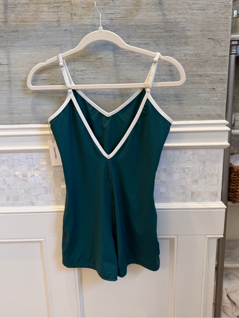 NWT new small noserider surf playsuit swim one piece tropics green blue romper - Picture 6 of 10